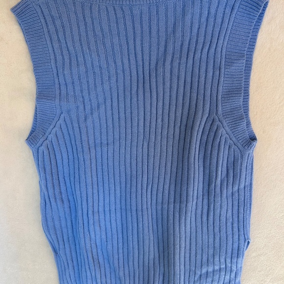 Fairy Core Soft Girl Blue Streetwear Essentials Sweater Vest Size M - Picture 6 of 9